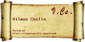 Vilmos Csilla névjegykártya